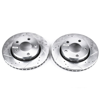 PowerStop Drilled & Slotted Rear Rotors Pair | Audi S4 (00-02) (EBR638XPR)