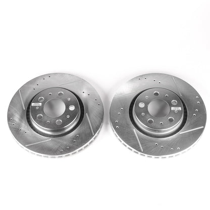 PowerStop Drilled & Slotted Front Evolution Rotors | Volvo S60 (01-09) (EBR643XPR)