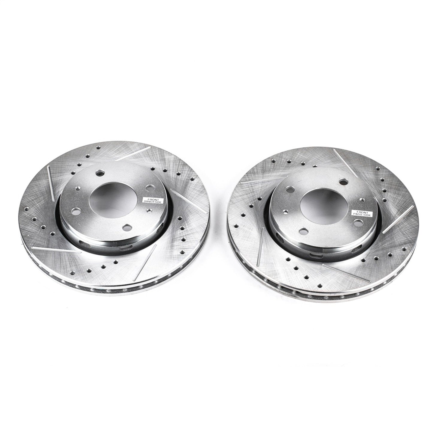PowerStop Drilled & Slotted Front Rotors | Volvo S40 (00-04) (EBR644XPR)