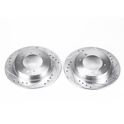 PowerStop Drilled & Slotted Rear Rotors | Volvo S40 (00-04) (EBR645XPR)
