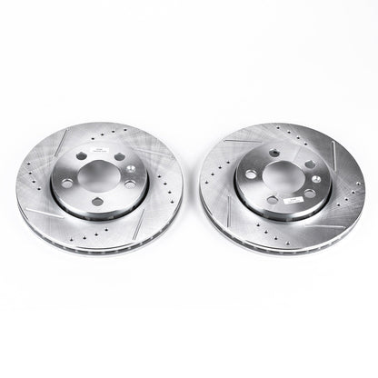 PowerStop Rear Drilled & Slotted Rotors | Audi TT Quattro (00-06) (EBR647XPR)