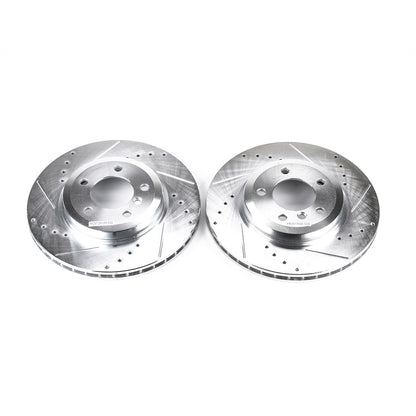 PowerStop Drilled & Slotted Front Evolution Rotors | BMW 330Ci (01-06) (EBR653XPR)