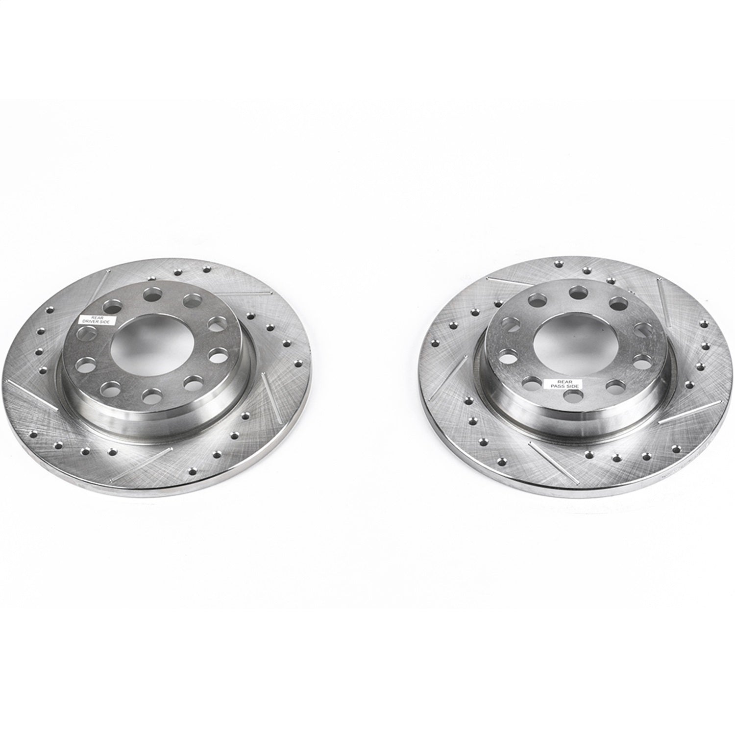 PowerStop Drilled & Slotted Rear Rotors - Pair | Audi A4 (02-06) (EBR656XPR)