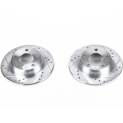 PowerStop Drilled & Slotted Rear Rotors Pair | Audi A6 Quattro (98-04) (EBR658XPR)