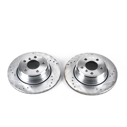 PowerStop Rear Evolution Drilled & Slotted Rotors | BMW X5 (02-06) (EBR668XPR)