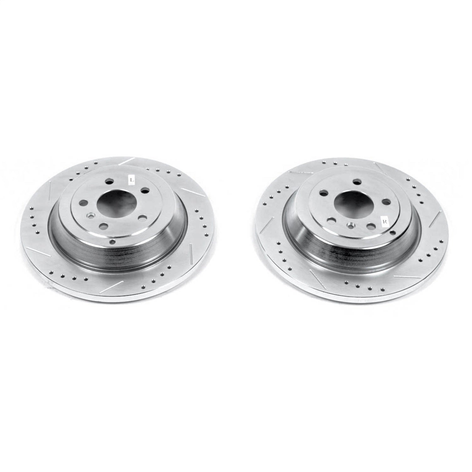 PowerStop Rear Drilled & Slotted Rotors | Mercedes-Benz ML320 (07-09) (EBR677XPR)
