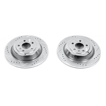 PowerStop Rear Drilled & Slotted Rotors | Mercedes-Benz ML320 (07-09) (EBR677XPR)