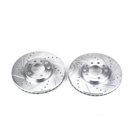 PowerStop Drilled & Slotted Front Rotors | Saab 9-3 (03-11) (EBR678XPR)