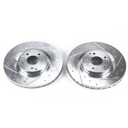 PowerStop Drilled & Slotted Front Rotors | Mercedes-Benz C230 (04-07) (EBR682XPR)