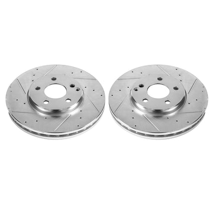 PowerStop Drilled & Slotted Front Rotors | Mercedes-Benz E320 (04-05) (EBR684XPR)