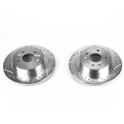 PowerStop Drilled & Slotted Rear Rotors | Saab 9-5 (99-10) (EBR693XPR)