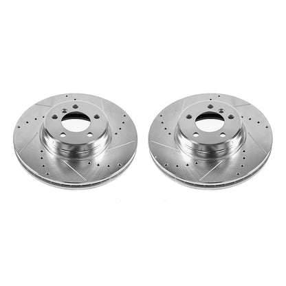 PowerStop Front Evolution Drilled & Slotted Rotors - Pair | Land Rover Range Rover (03-05) (EBR695XPR)