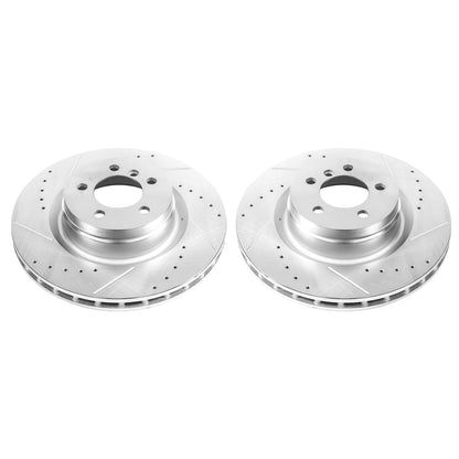PowerStop Drilled & Slotted Front Evolution Rotors | Land Rover Range Rover (06-12) (EBR815XPR)
