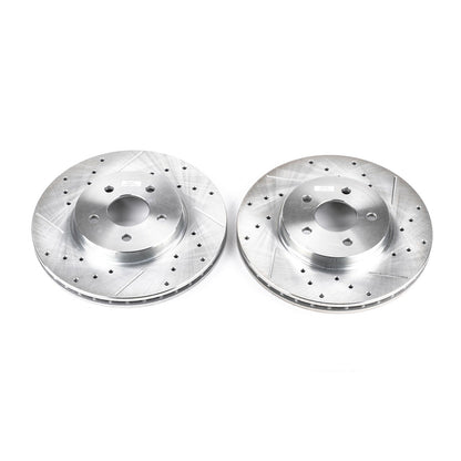 PowerStop Drilled & Slotted Front Evolution Rotors | Jaguar X-Type (02-08) (EBR816XPR)