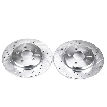 PowerStop Rear Evolution Drilled & Slotted Rotors - Pair | Jaguar X-Type (02-08) (EBR817XPR)