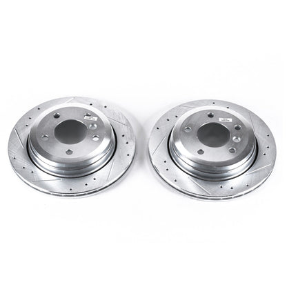 PowerStop Drilled & Slotted Rear Rotors | BMW 325xi (01-05) (EBR826XPR)