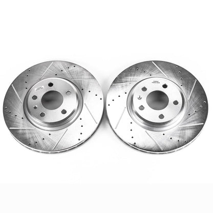 PowerStop Drilled & Slotted Front Rotors | Audi A4 (09-11) (EBR838XPR)