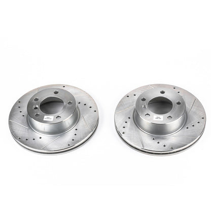 PowerStop Drilled & Slotted Front Rotors | BMW 128i (08-13) (EBR842XPR)