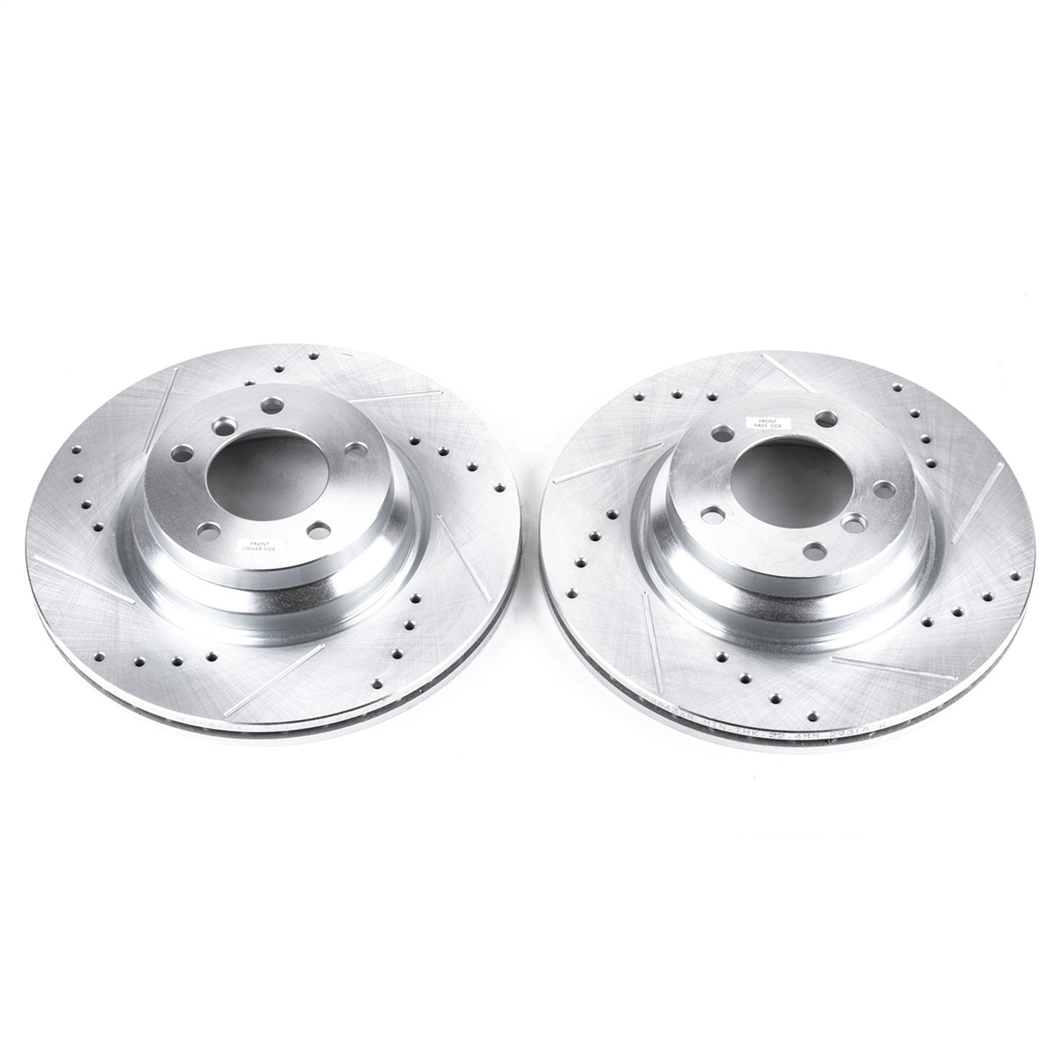 PowerStop Drilled & Slotted Front Rotors Pair | BMW 330i (2006) (EBR843XPR)