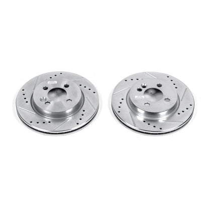 PowerStop Front Evolution Drilled & Slotted Rotors - Pair | Mini Cooper (07-09) (EBR853XPR)