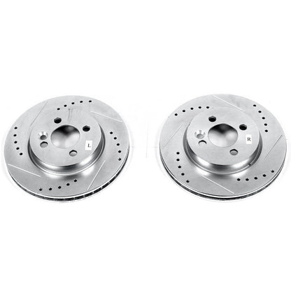 PowerStop Drilled & Slotted Front Rotors | Mini Cooper (07-16) (EBR854XPR)