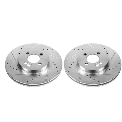 PowerStop Front Evolution Drilled & Slotted Rotors | Mini Cooper (07-16) (EBR855XPR)