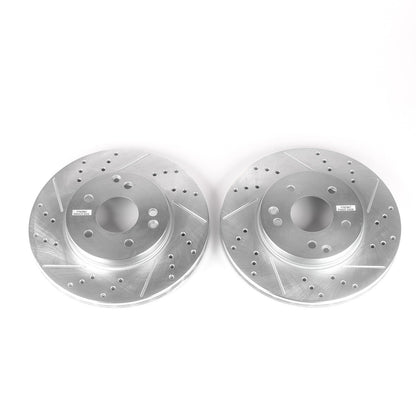 PowerStop Drilled & Slotted Front Rotors | Mercedes-Benz C230 (99-00) (EBR859XPR)