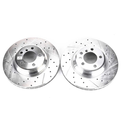 PowerStop Drilled & Slotted Front Rotors | BMW 745i (02-05) (EBR864XPR)