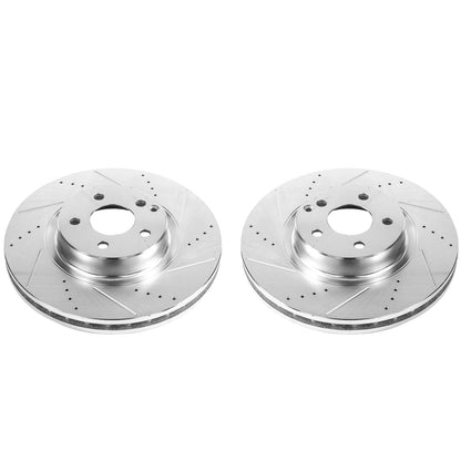 PowerStop Drilled & Slotted Front Rotors | Mercedes-Benz E350 (07-09) (EBR866XPR)