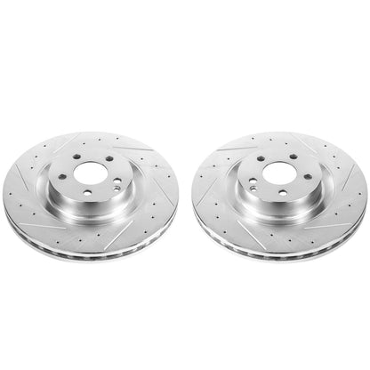 PowerStop Drilled & Slotted Front Rotors | Mercedes-Benz CL550 (09-14) (EBR867XPR)