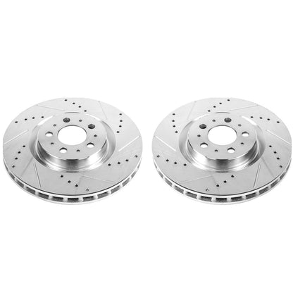 PowerStop Drilled & Slotted Front Rotors | Volvo S60 (04-07) (EBR895XPR)