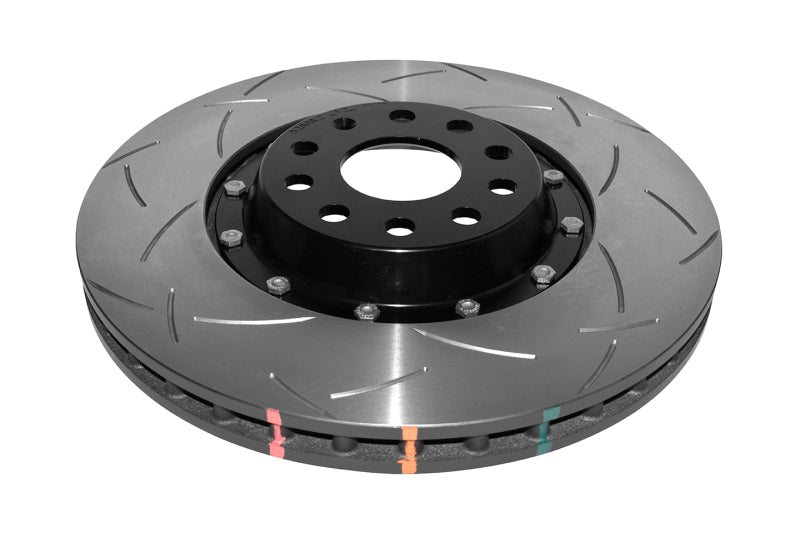 DBA Front 5000 Series Slotted Rotor w/ Black Hat | Volkswagen Golf R (12-13) (DBA52808V2BLKS)