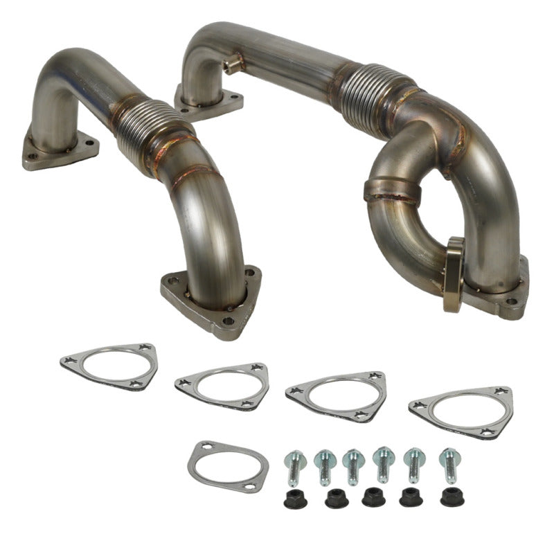 BD Diesel 08-10 Ford 6.4L Powerstroke Up Pipes & Manifold Set | F-250/F-350 (1041484)