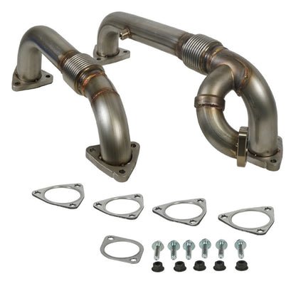 BD Diesel 08-10 Ford 6.4L Powerstroke Up Pipes & Manifold Set | F-250/F-350 (1041484)