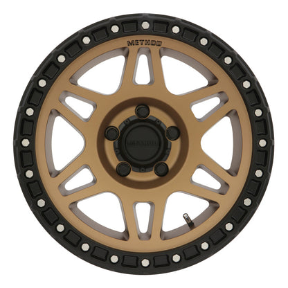 (set of 4) Method MR312 Bronze - Matte Black Lip | 17x9" -12mm | 5x5in Wheel