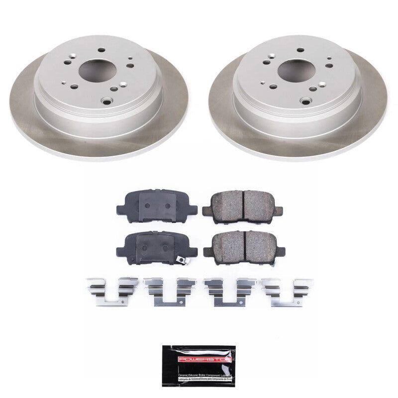 PowerStop 02-04 Honda Odyssey Rear Semi-Coated Rotor Kit (SC5502)