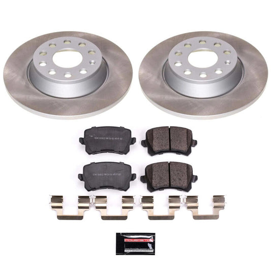 PowerStop 2009 Volkswagen Passat Rear Semi-Coated Rotor Kit (SC7811)