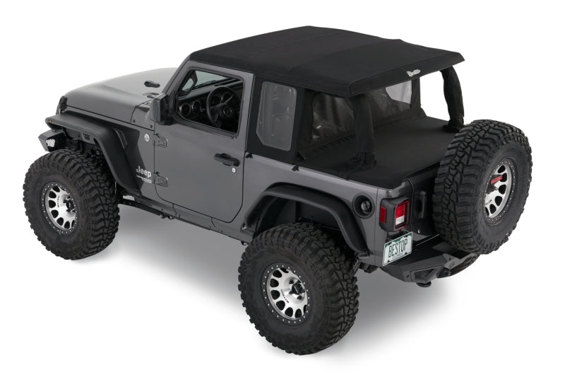 Bestop 80101-35 JL 2-Door Halftop Conversion Kit Black Diamond For Jeep Wrangler JL