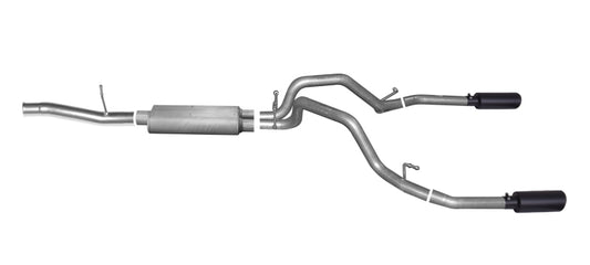 Gibson 2.25in Dual Split Cat-Back Exhaust | Chevrolet Silverado 1500 LT (10-13) (65654B)