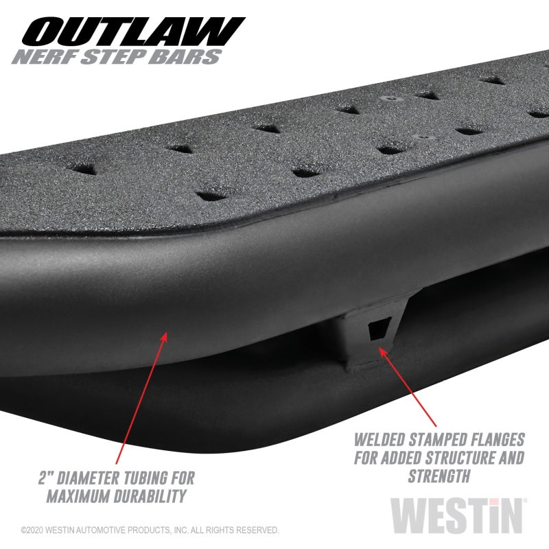 Westin 58-54165 Outlaw Nerf Step Bar For 2020-2023 Jeep Gladiator