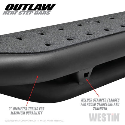Westin 58-54165 Outlaw Nerf Step Bar For 2020-2023 Jeep Gladiator
