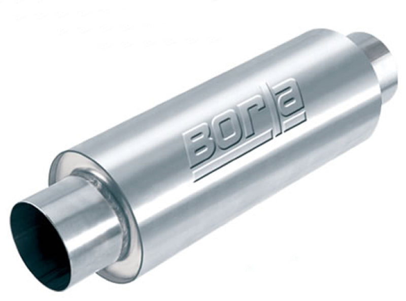 Borla XR-1 3in Ctr-Ctr Round 16x6.25in Racing Muffler | Rotary Engine (400373)