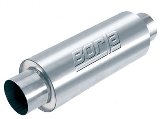 Borla XR-1 3in Ctr-Ctr Round 16x6.25in Racing Muffler | Rotary Engine (400373)