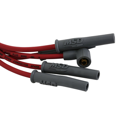 MSD 31159 Super Conductor Spark Plug Wire Set 4 Cyl Multi-Angle Plug, Socket/HEI
