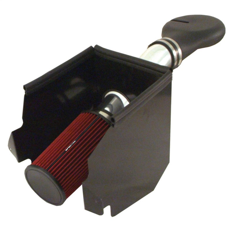 Spectre Air Intake Kit | Dodge RAM 1500/2500 V8-5.2/5.9L F/I Polished w/ Red Filter (9931)