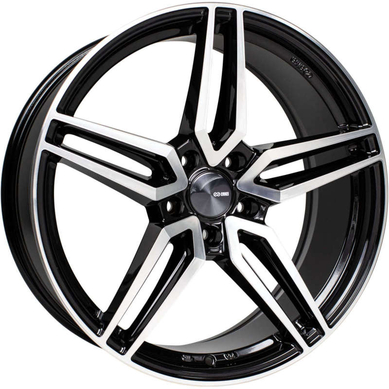 (set of 4) Enkei Victory Black Machined | 18x8" +40mm | 5x114.3mm Wheels