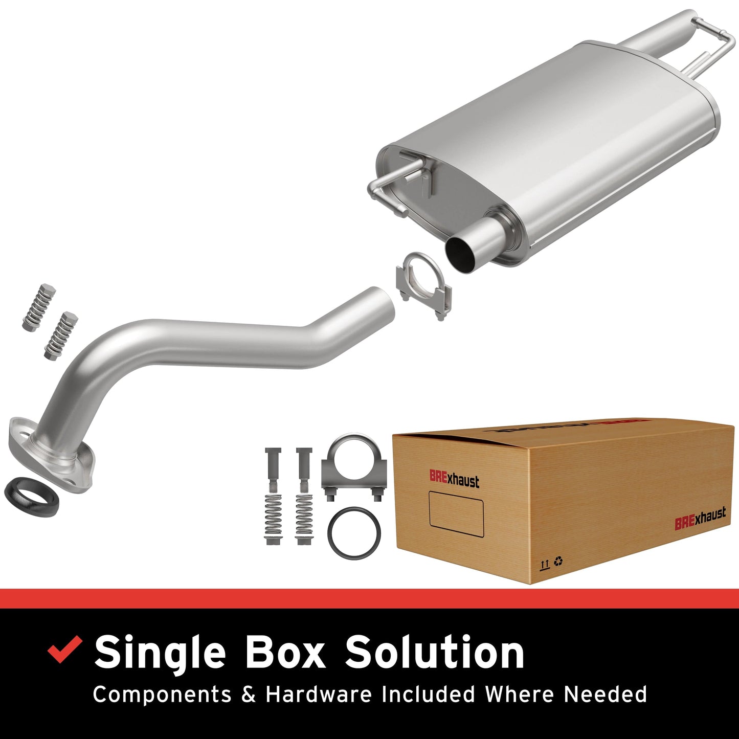 BRExhaust 2014-2019 Toyota Corolla 1.8L Direct-Fit Replacement Exhaust System