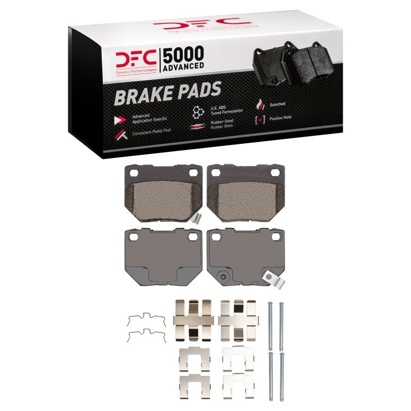DFC 06-07 Subaru Impreza Rear 5000 Semi Metallic Brake Pads w/HW (1551-0461-11)