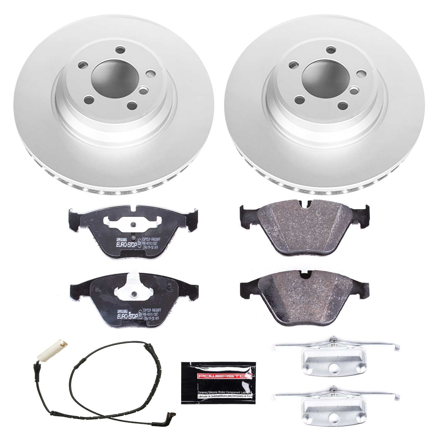 PowerStop Front Euro-Stop Brake Kit | BMW 745i (02-05) (ESK2054)