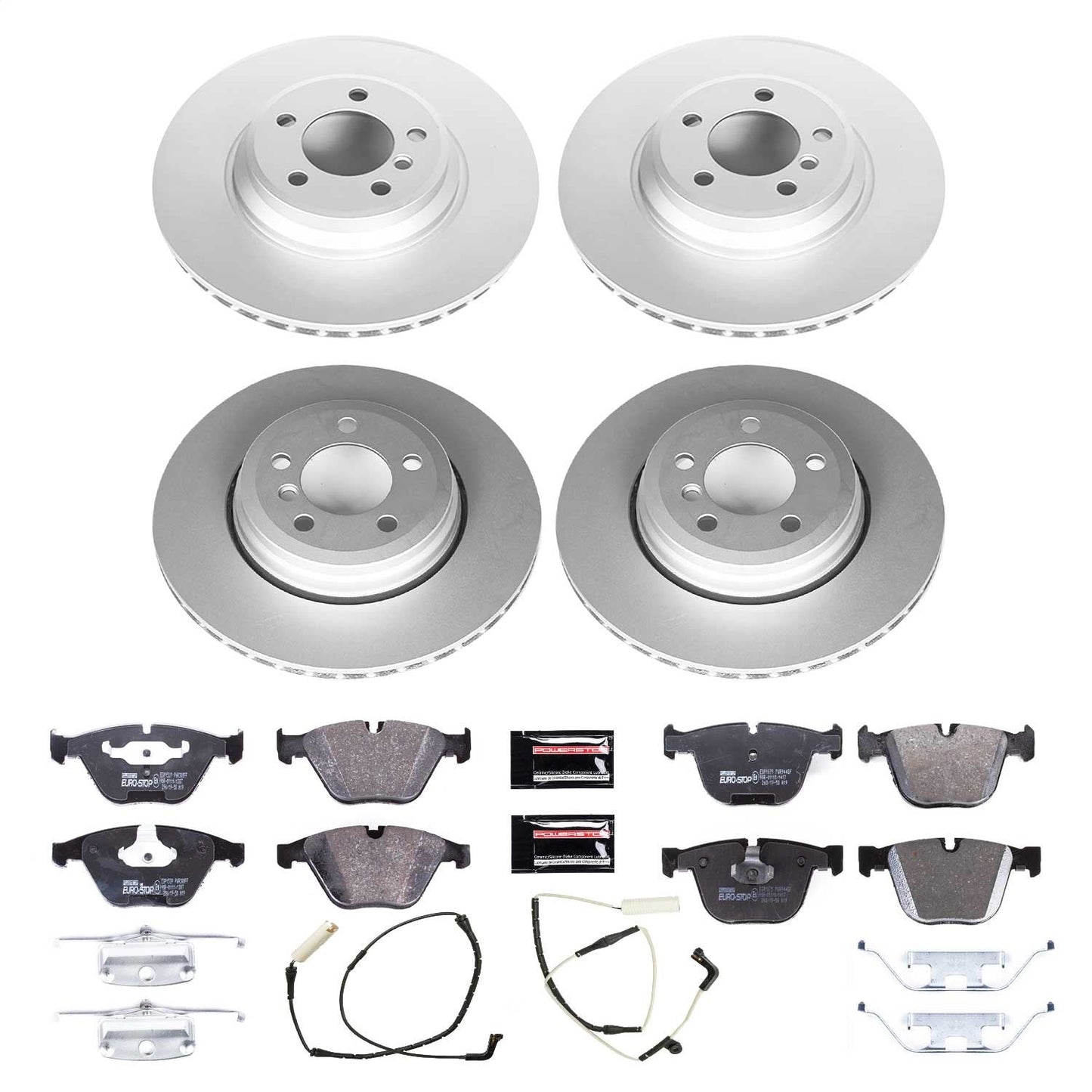 PowerStop Front & Rear Euro-Stop Brake Kit | BMW 745i (02-05) (ESK2056)